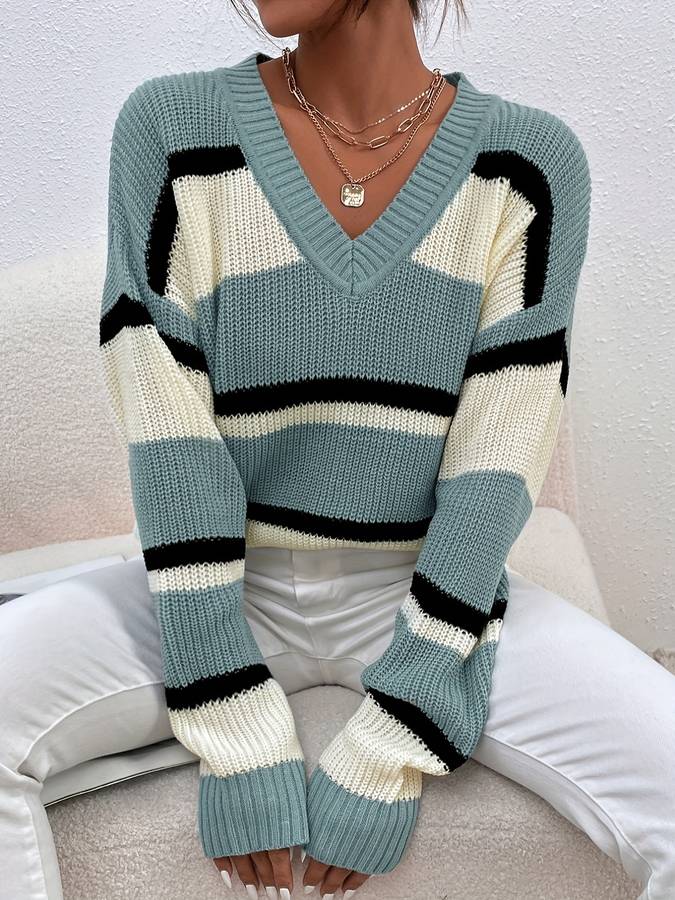 Elin - Pull col V bloqué