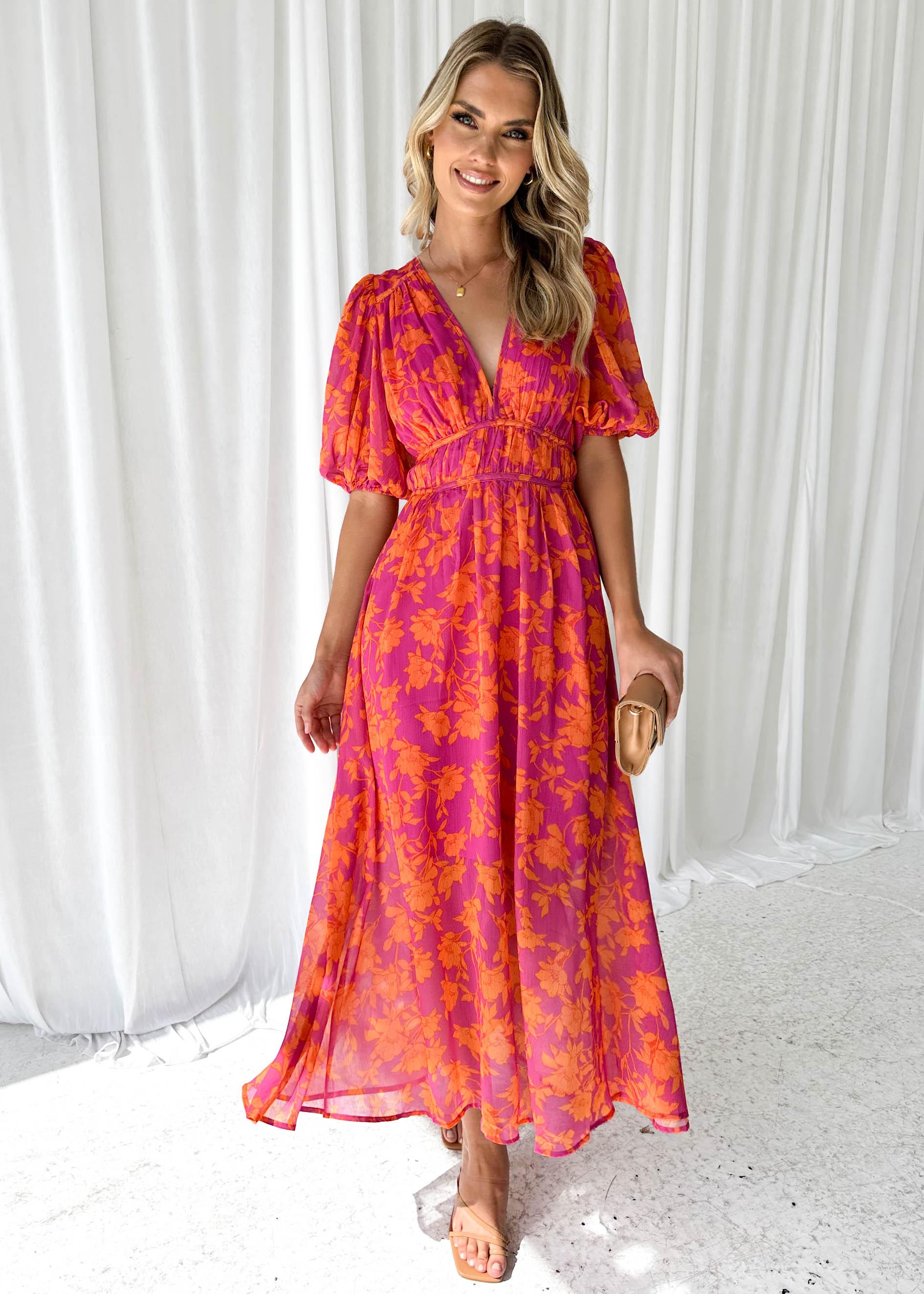 Kathy - Robe maxi élégante à col en V