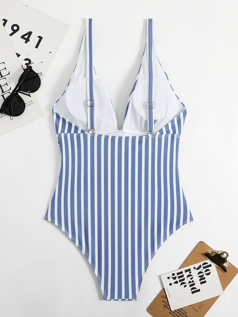 VelaVie - Maillot de bain rayé