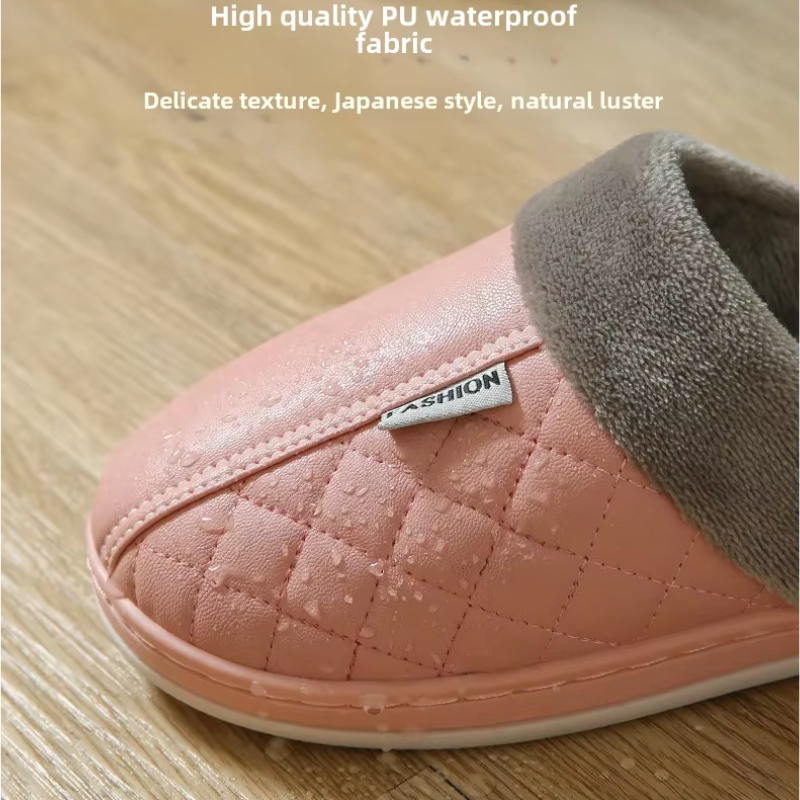 Tessa - Chaussons pour Femme à Bout Rond et Fourrure Antidérapante