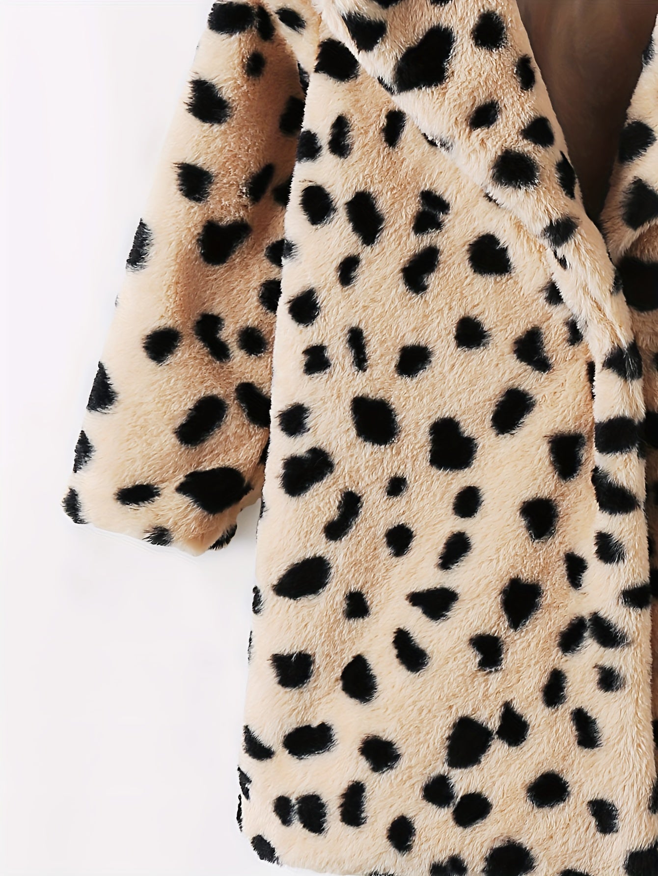 Zara - Veste en polaire peluche léopard élégante pour filles