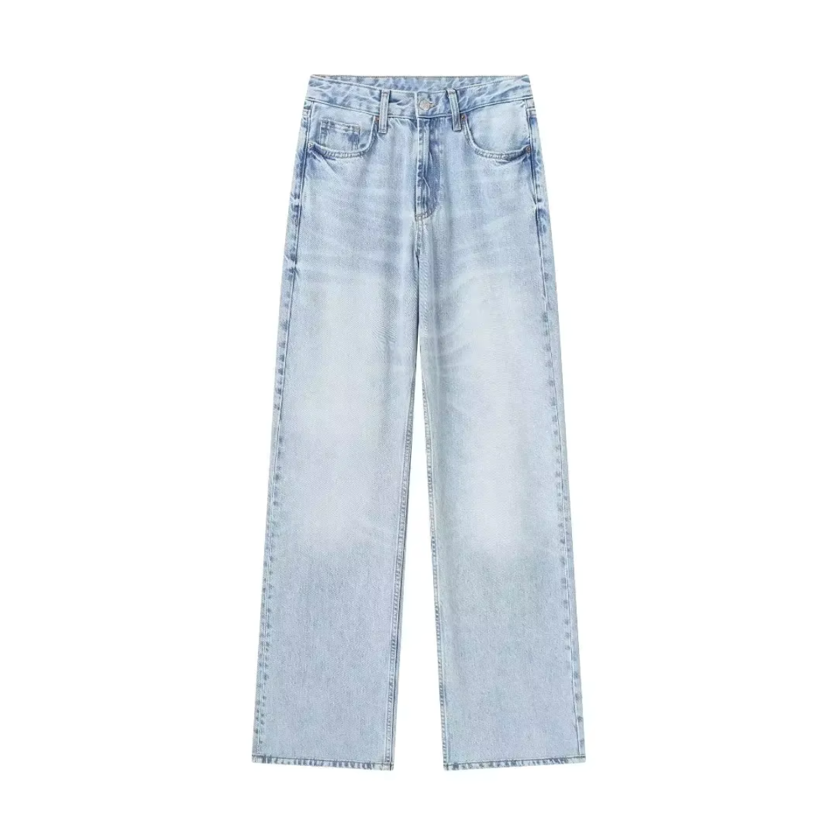 Sophie - Jean en denim bleu clair taille haute pour femmes