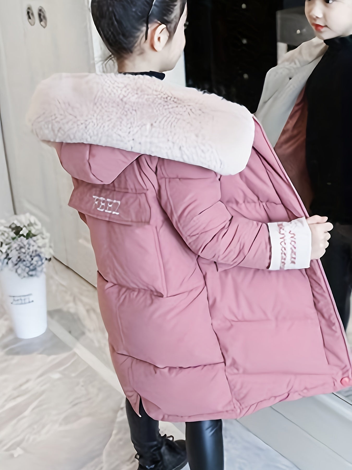 Isla - Manteau d'hiver long à capuche pour filles