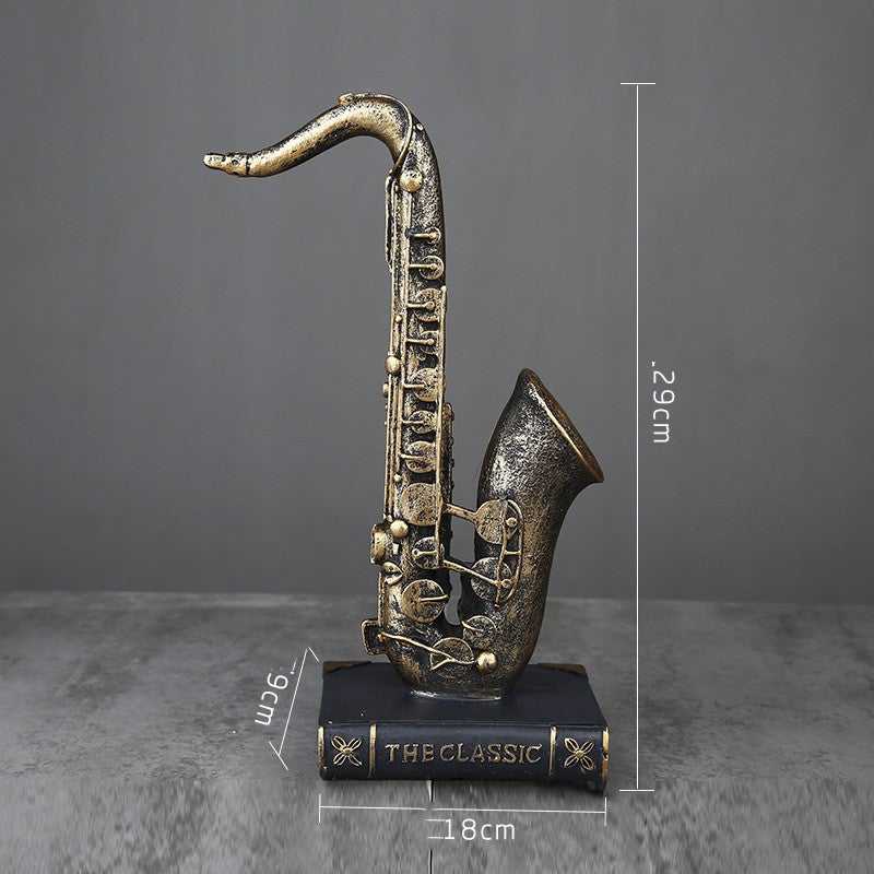 Sculptures en Résine Vintage Band RetroCharm - Design Rétro - Sculptures Artisanales