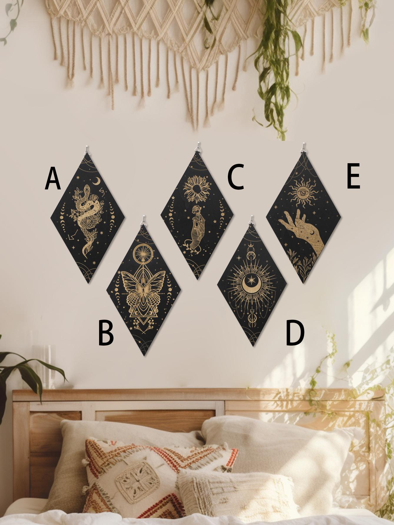 Décor Murale en Diamant en Bois - Magie Éclairée par la Lune pour Votre Intérieur