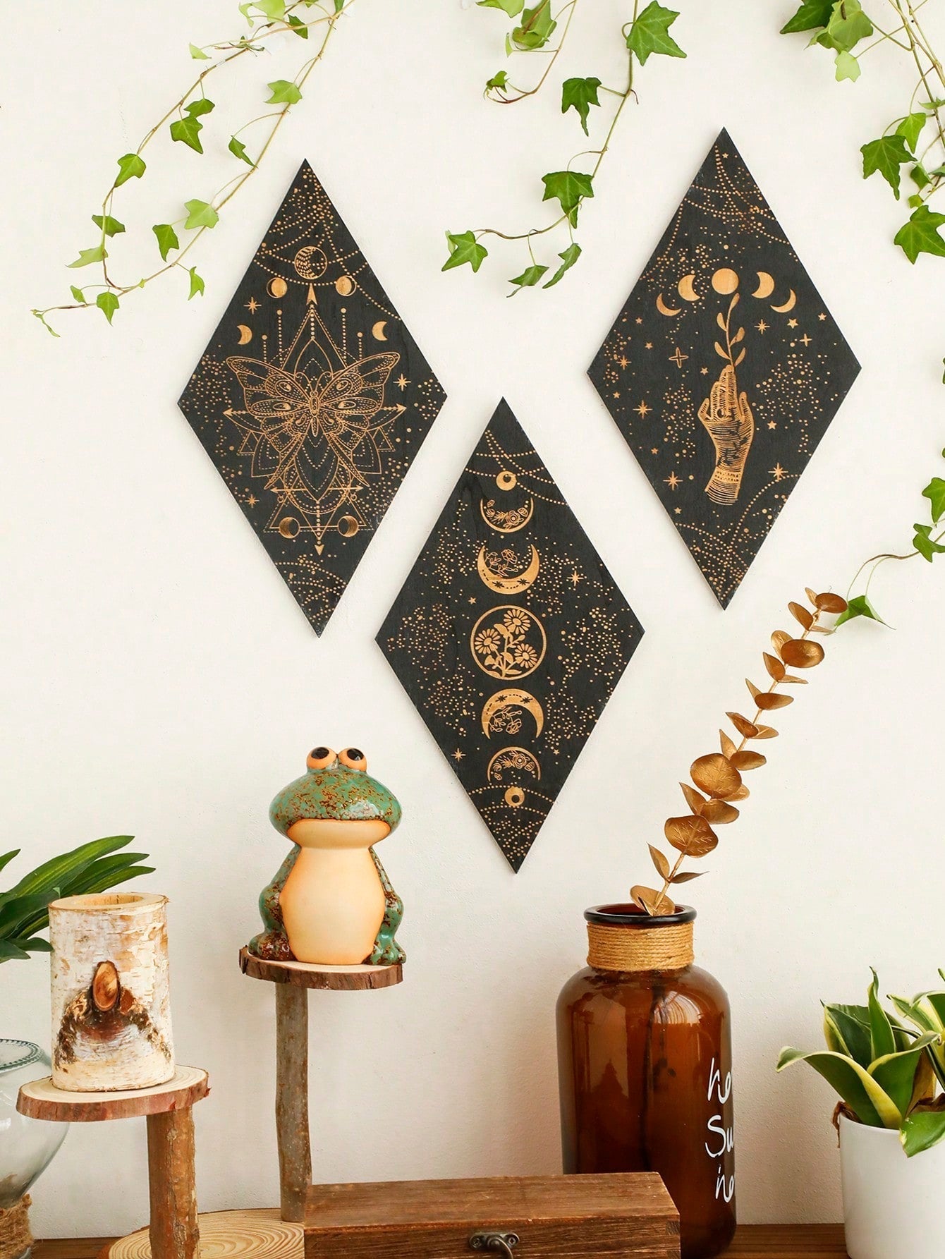 Décor mural Mystiques Phases de Lune - Ambiance Boho Chic pour votre Intérieur