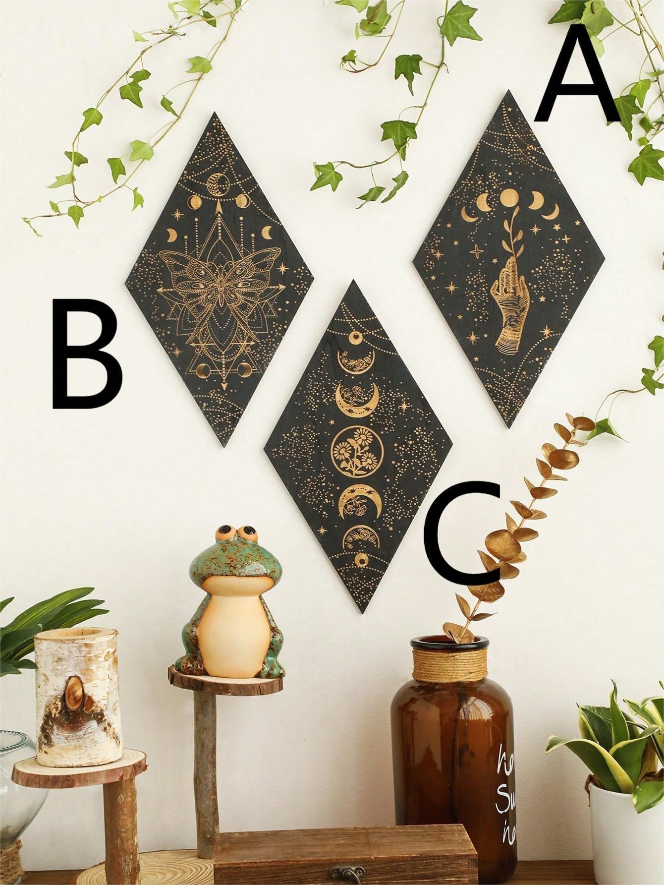 Décor mural Mystiques Phases de Lune - Ambiance Boho Chic pour votre Intérieur