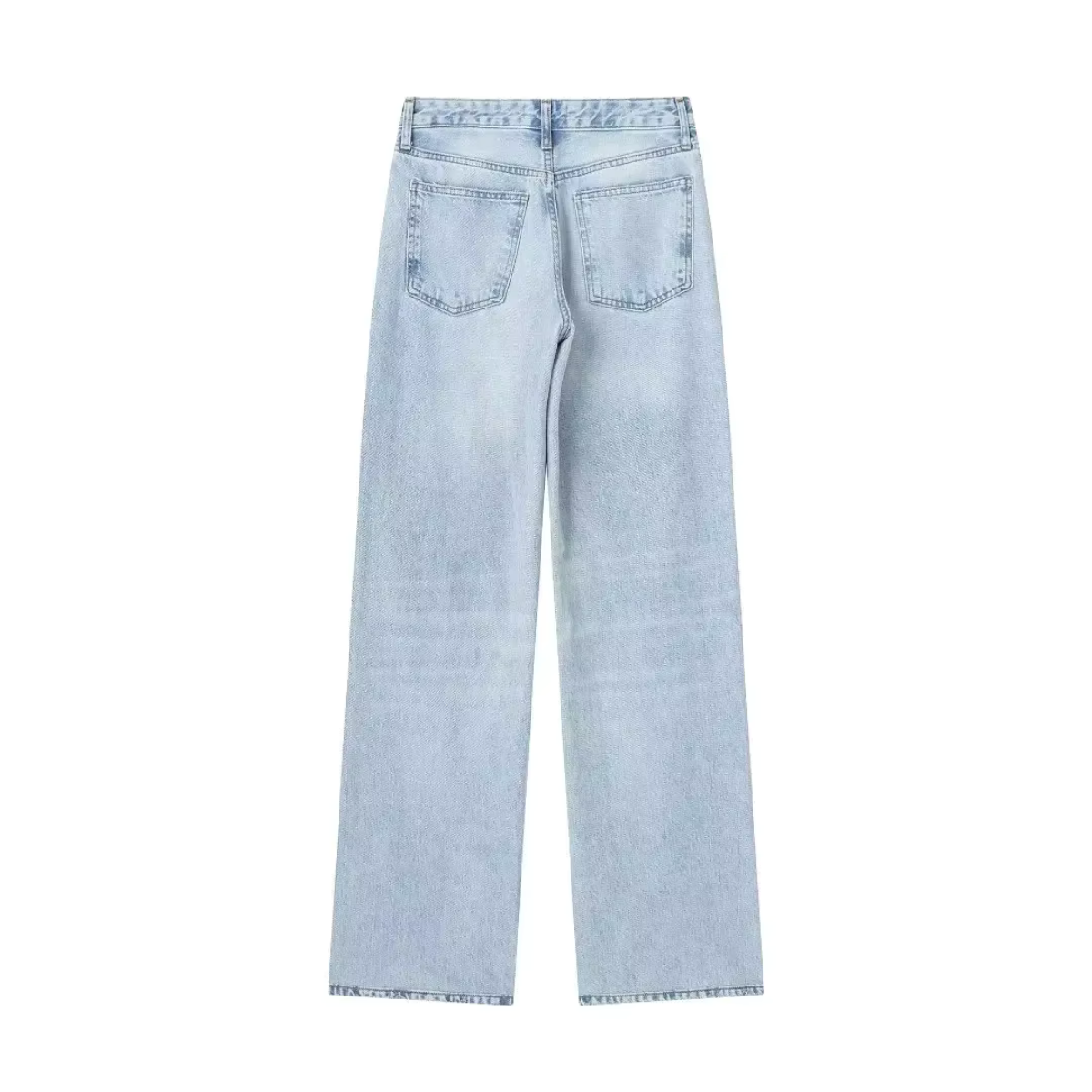 Sophie - Jean en denim bleu clair taille haute pour femmes