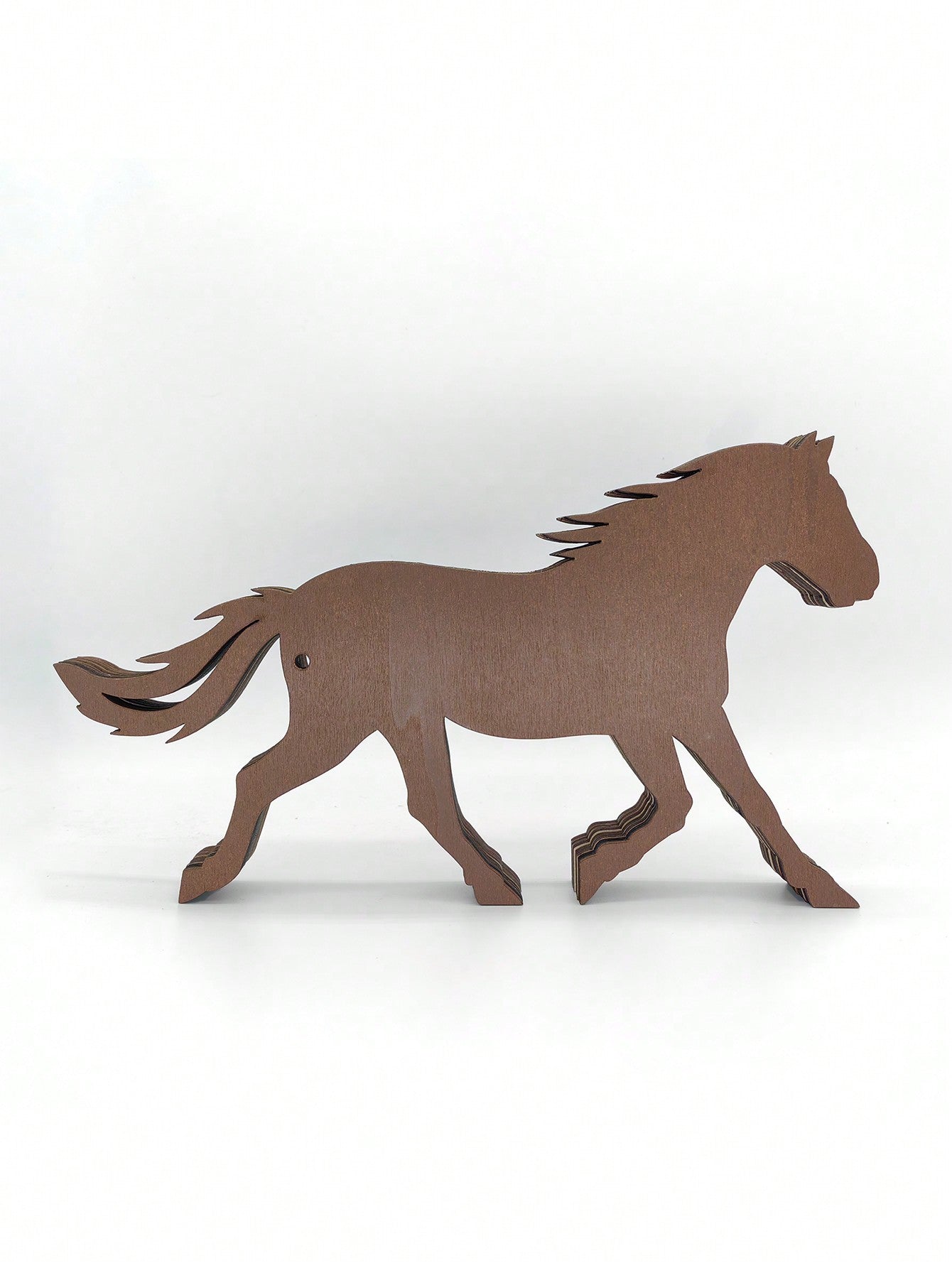 Figurine en Bois Créative Cheval Sculpture - Décoration pour Maison & Bureau