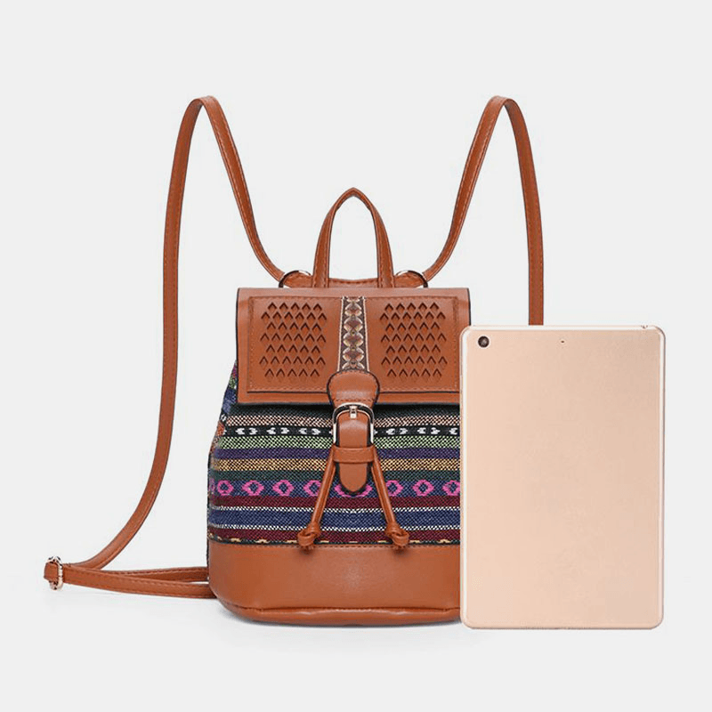 ByIza - Sac à dos pour femmes avec motif géométrique