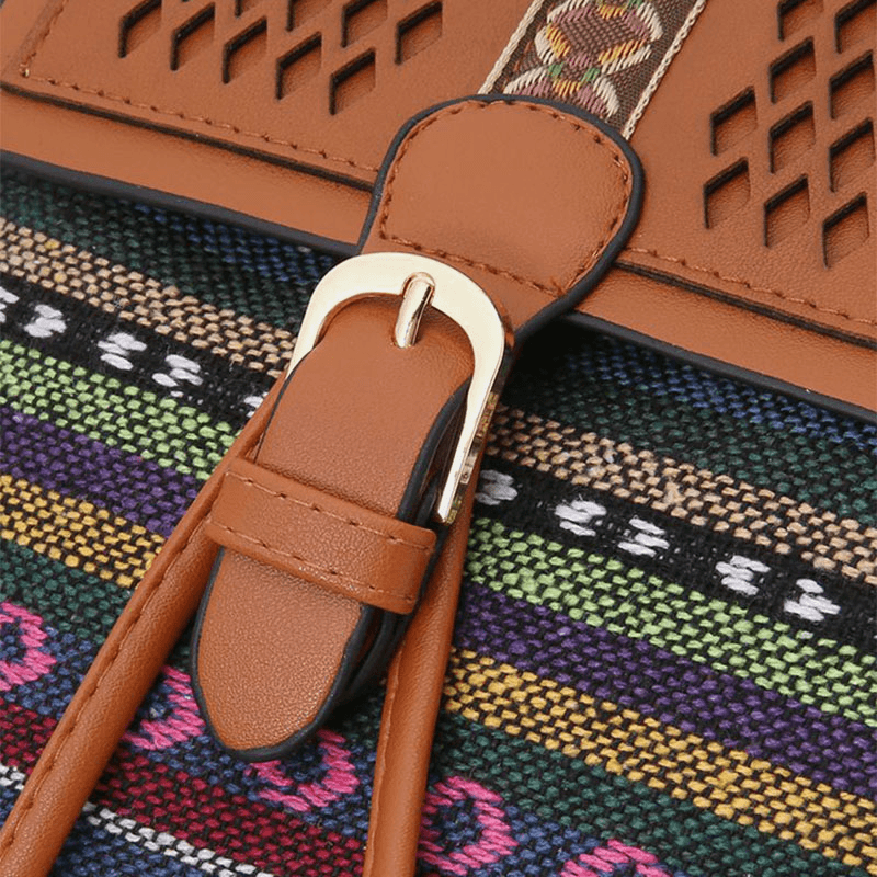 ByIza - Sac à dos pour femmes avec motif géométrique