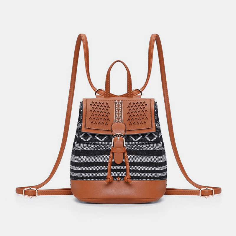 ByIza - Sac à dos pour femmes avec motif géométrique