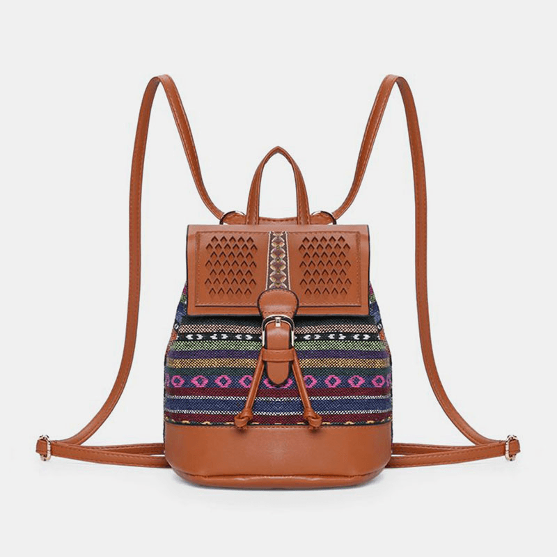 ByIza - Sac à dos pour femmes avec motif géométrique