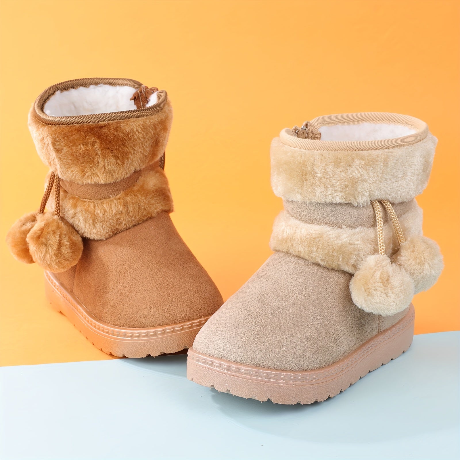 Chloe - Bottes douillettes en polaire anti-dérapantes pour filles dans la neige