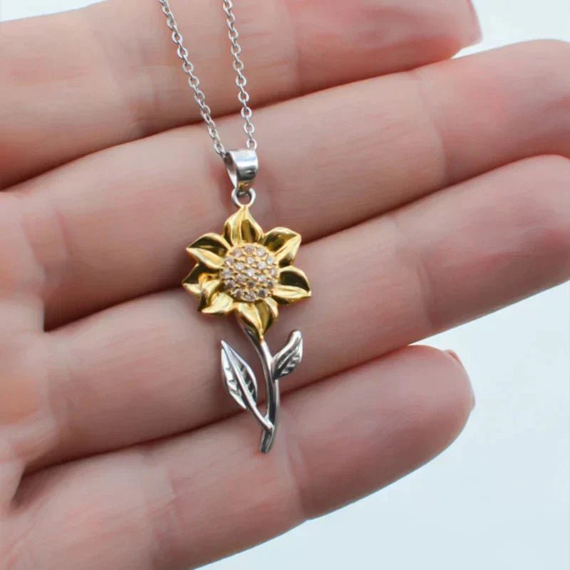 Léa - Collier Tournesol Argent Or