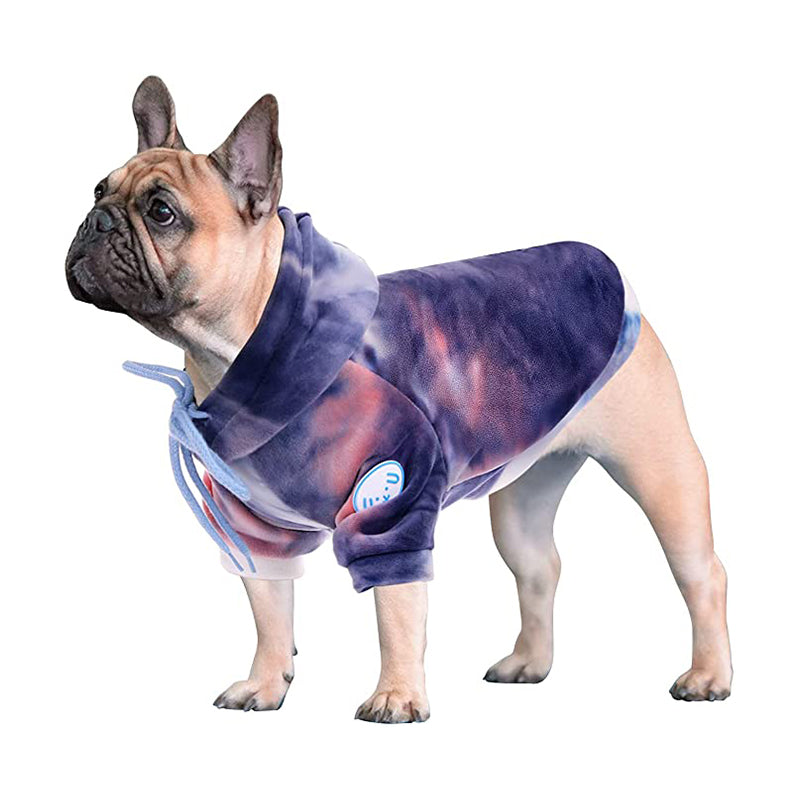 PawComfort - Sweat à capuche pour chien imprimé Tie-Dye | Élégant et confortable