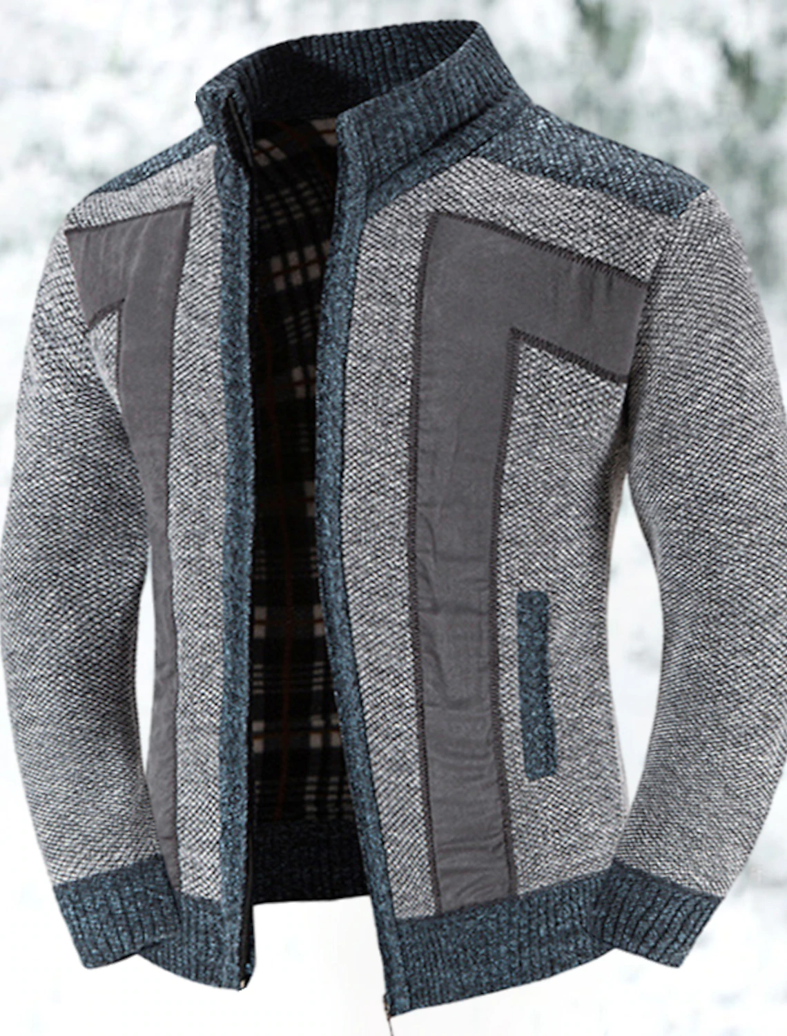 BelleRue - Cardigan zippé homme