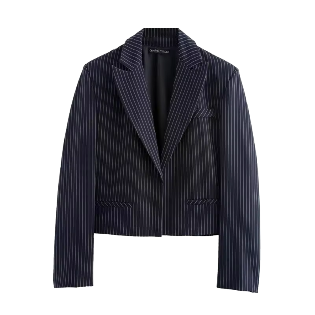 Blazer à double bouton et rayures pour femmes