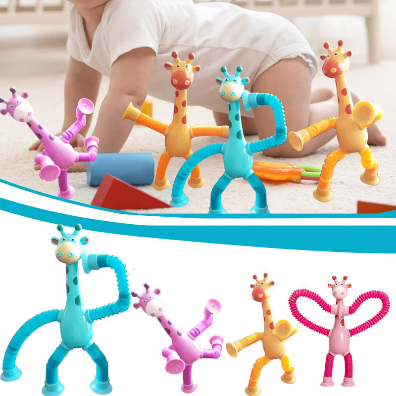 Jouet Girafe Flexible avec Ventouse – StretchyGiraffe pour Jouer sur Toutes les Surfaces