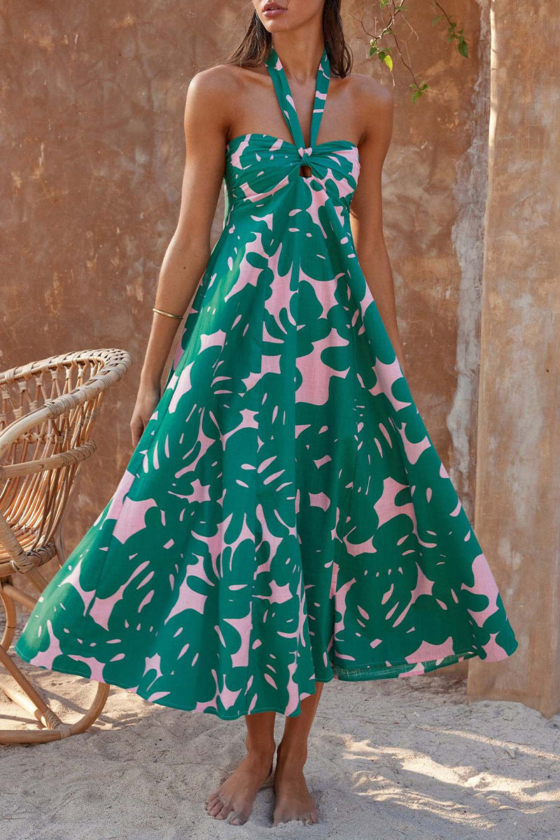 BelleRue - Robe dos nu à imprimé floral bohème