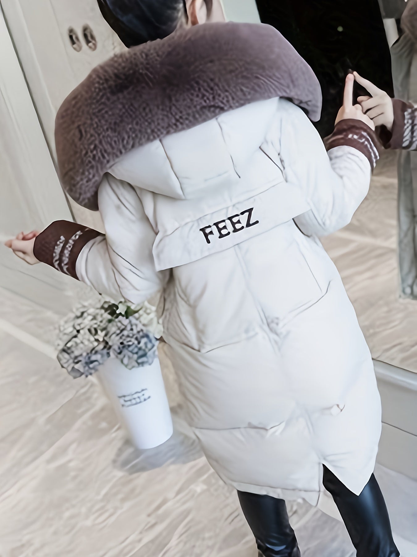 Isla - Manteau d'hiver long à capuche pour filles
