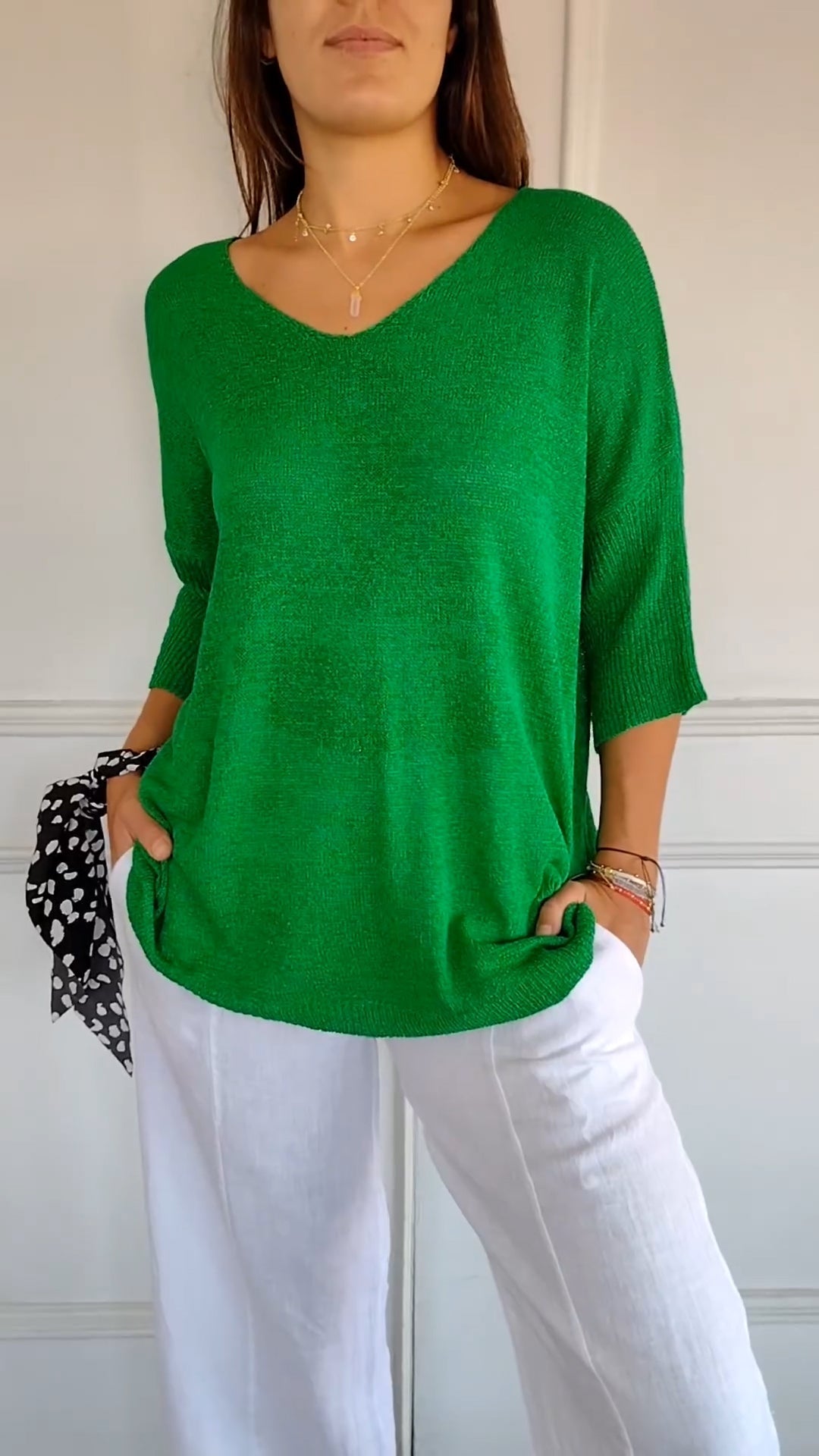 Lucy - Top en maille avec encolure en V
