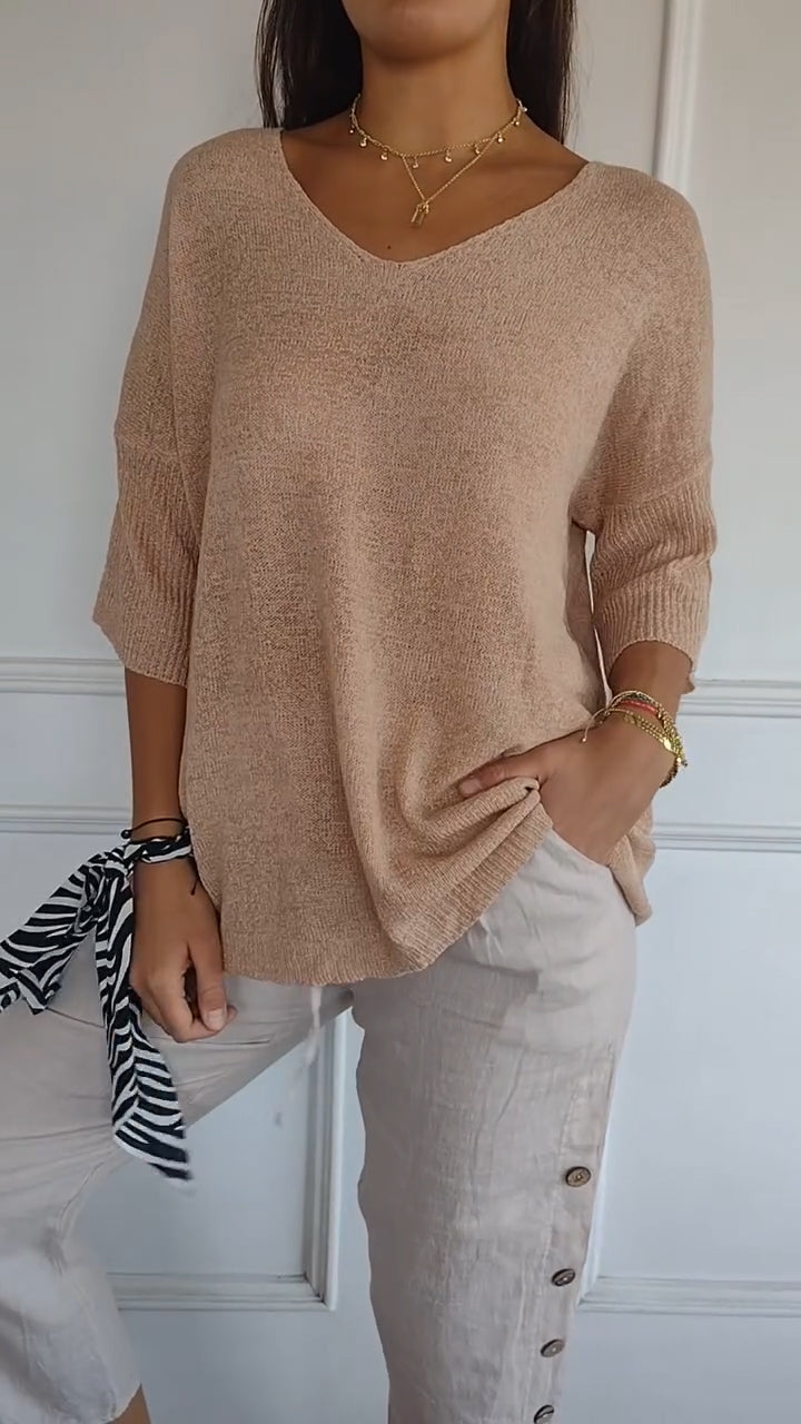 Lucy - Top en maille avec encolure en V