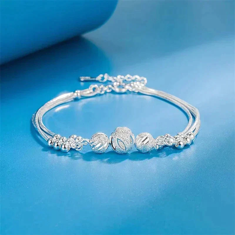 Lotte - Bracelet de perles en argent avec plusieurs détails de perles