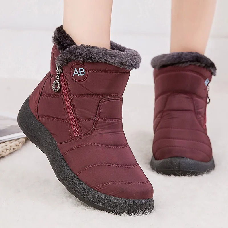 AquaWarm - Bottes d'Hiver pour Femmes avec Doublure en Fourrure et Design Imperméable