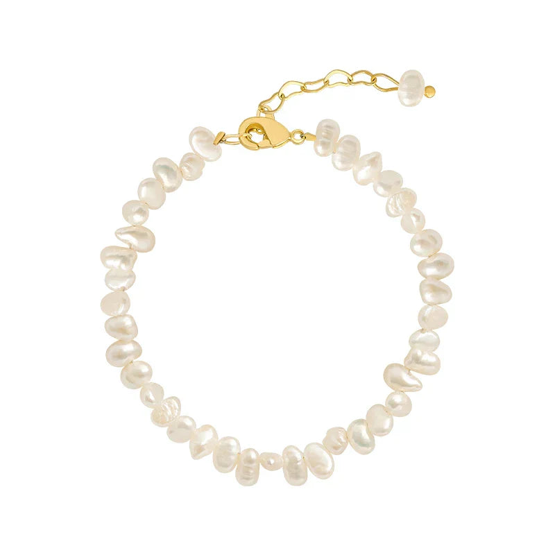 Livia - Bracelet de perles d'eau douce avec détails en perles blanches