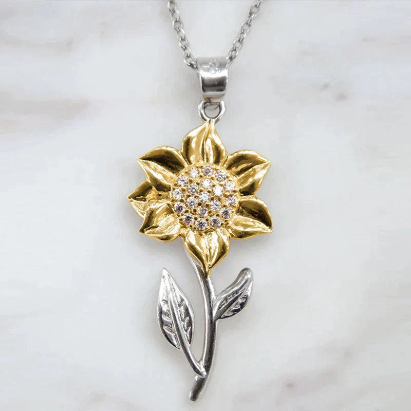 Léa - Collier Tournesol Argent Or