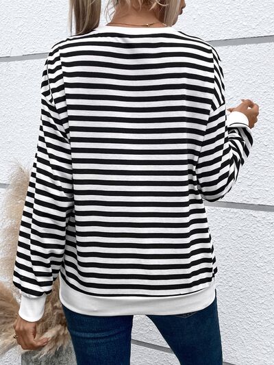 Sanne – Pull rayé intéressant à manches longues