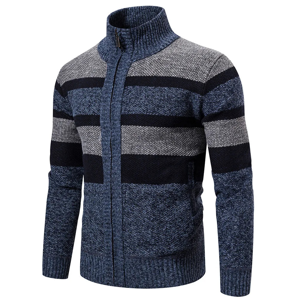 Niek Winter Cardigan - Striped & Slimfit