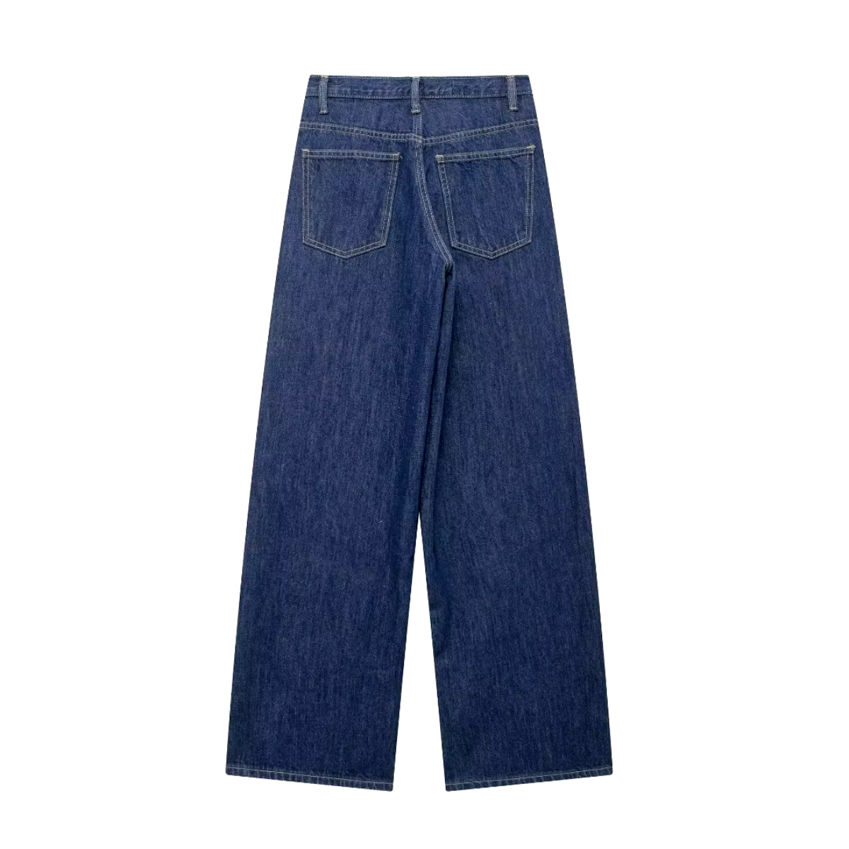 Isla - Jean Baggy avec Taille Courbée (Denim Foncé)