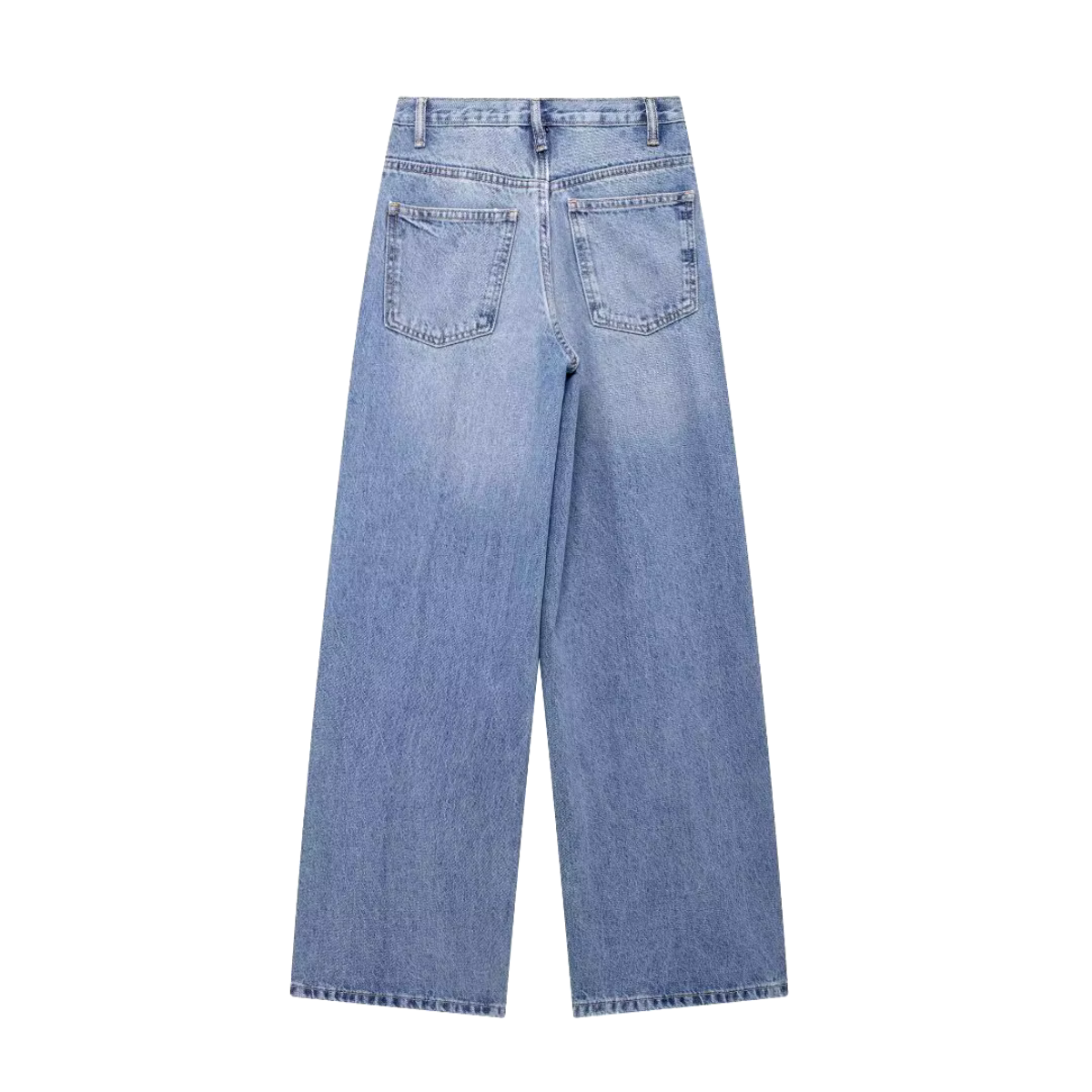 Chloe - Jeans Baggy Élégants pour Femmes avec Taille Courbée (Denim Clair)