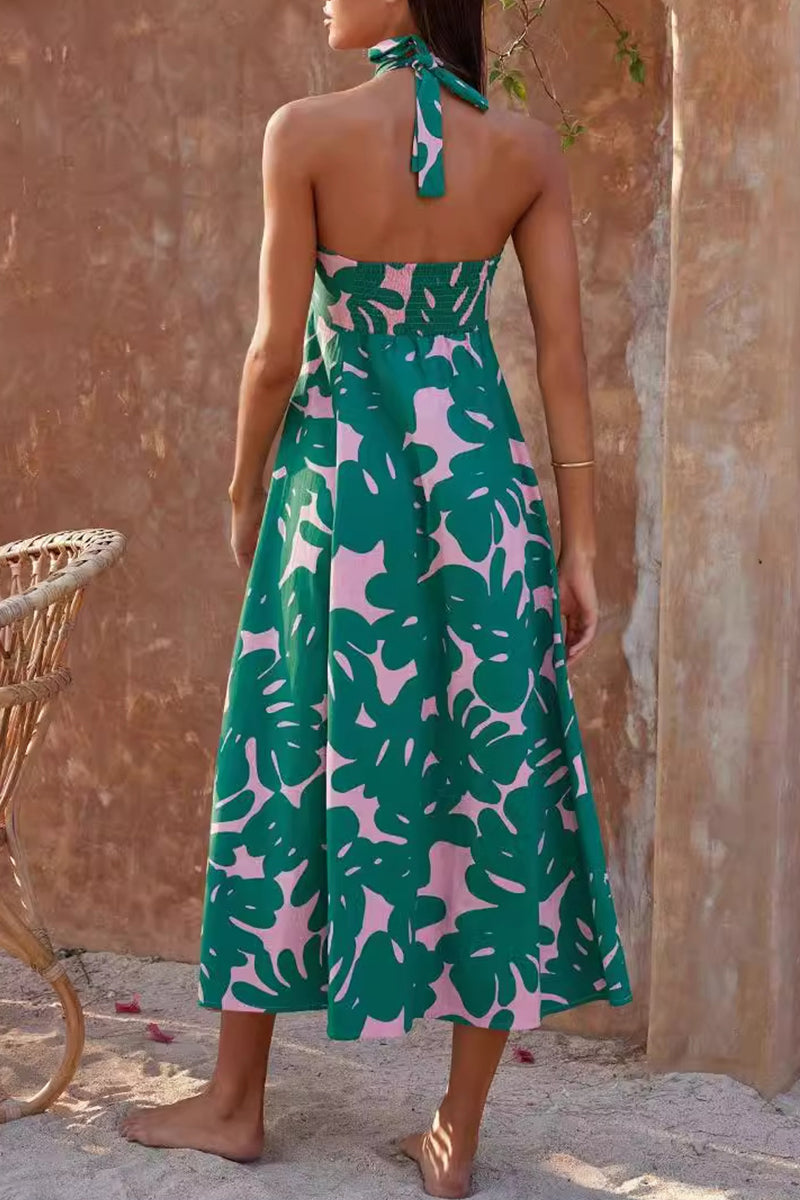 BelleRue - Robe dos nu à imprimé floral bohème