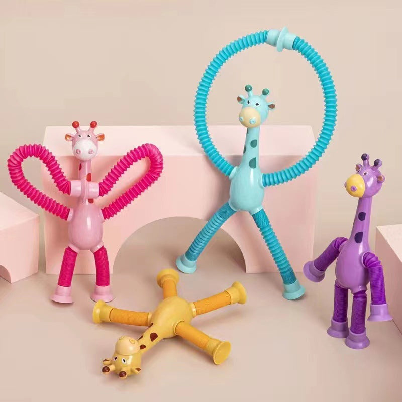 Jouet Girafe Flexible avec Ventouse – StretchyGiraffe pour Jouer sur Toutes les Surfaces