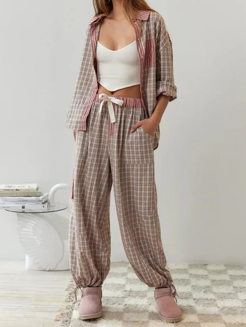 Eveline - Ensemble de Pyjama en Coton Confortable pour Chaque Nuit