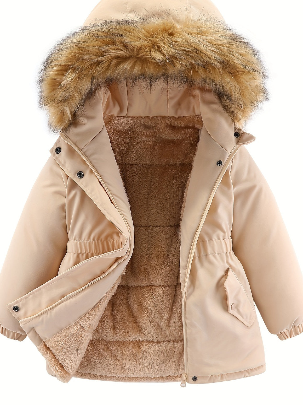 Sophia - Parka matelassée avec fourrure synthétique pour filles