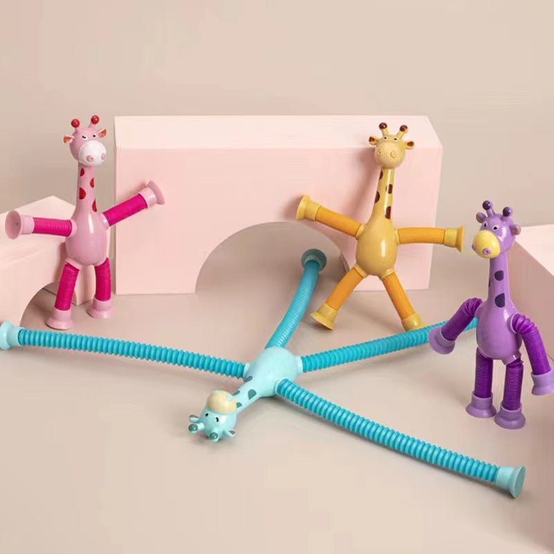 Jouet Girafe Flexible avec Ventouse – StretchyGiraffe pour Jouer sur Toutes les Surfaces