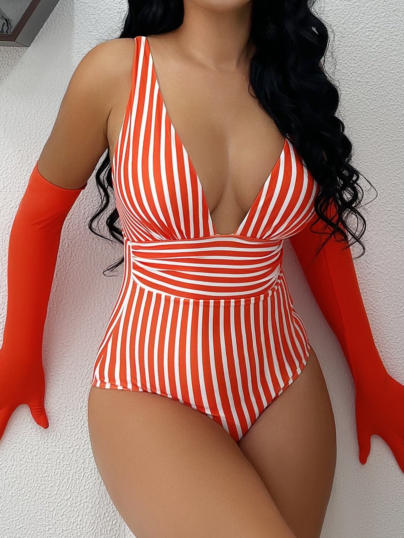 VelaVie - Maillot de bain rayé