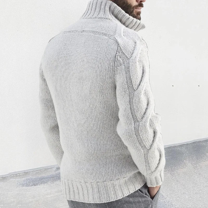 William Cardigan - Cardigan en tricot avec col montant et fermeture éclair