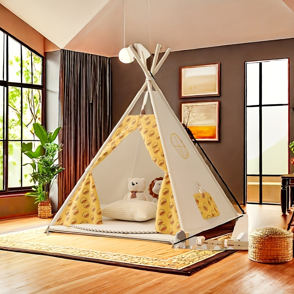 TipiNest - Tente Tipi Ludique et Confortable pour l'Intérieur et l'Extérieur