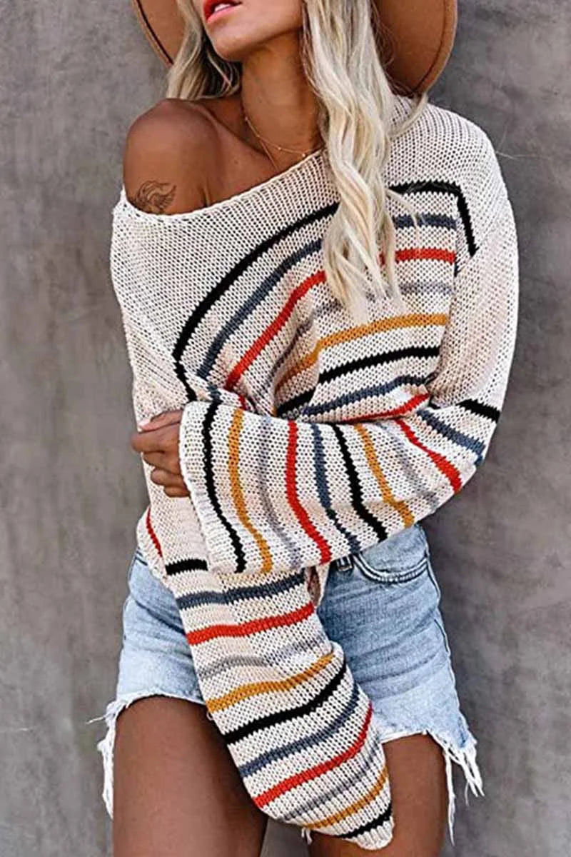 Nina – Pull ample avec motif éclatant et coupe originale