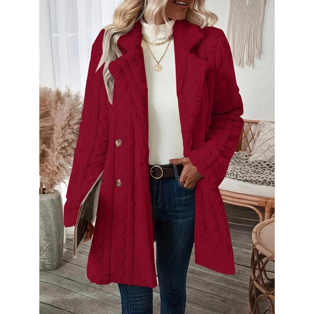 Nina - Manteau Tricoté Doux pour Femme