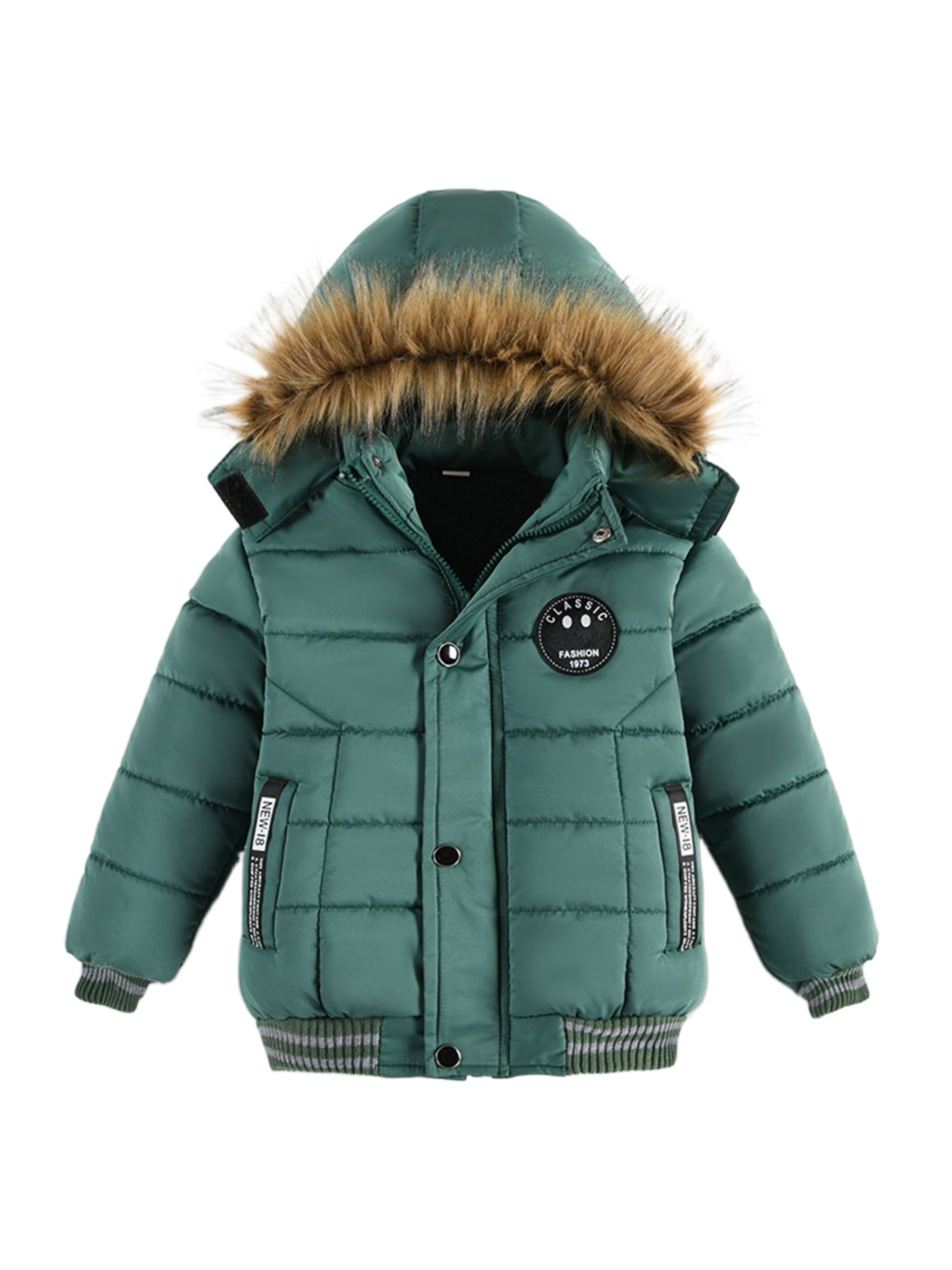 Veste d'hiver matelassée pour garçons avec capuche