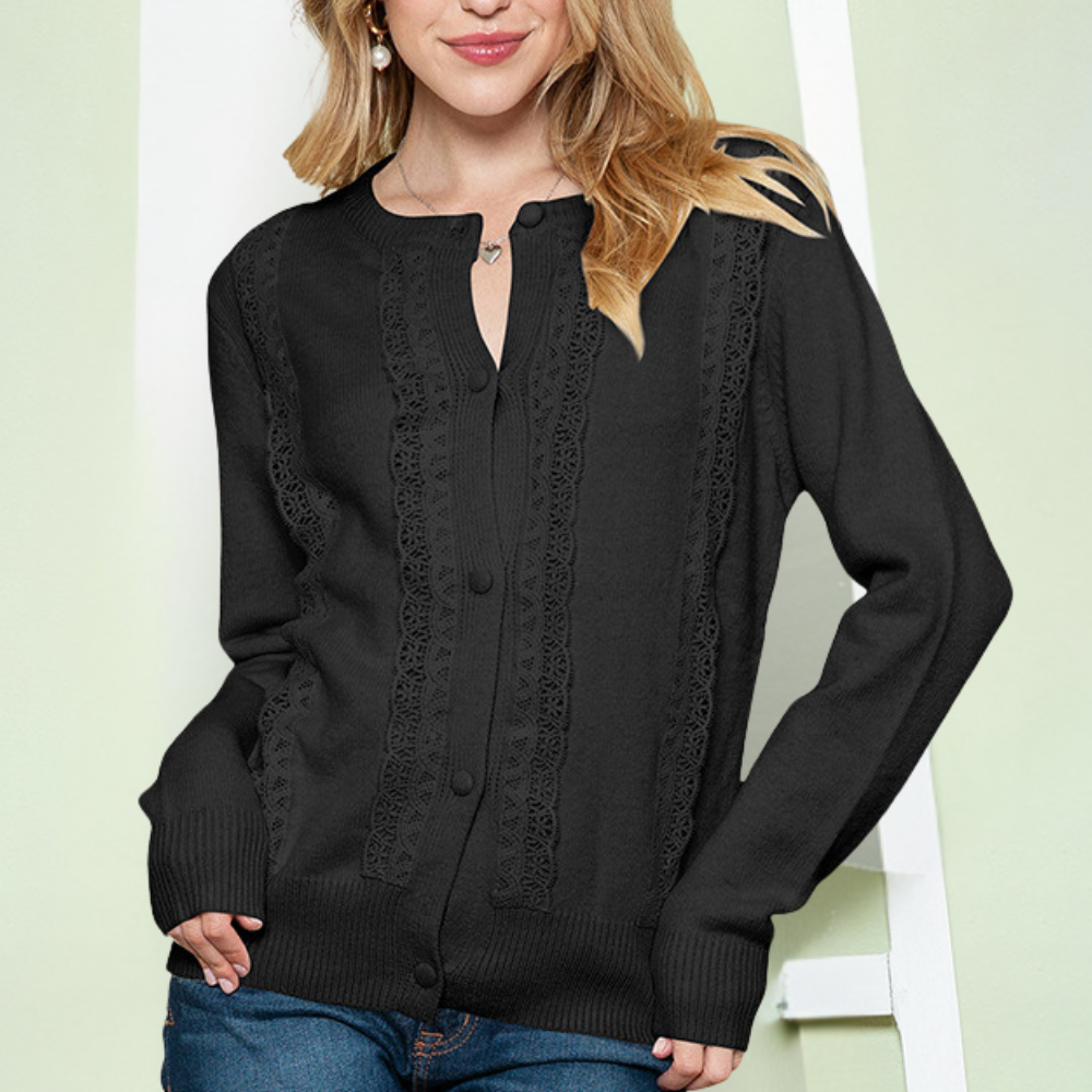 Sophie - Gilet Tricoté Classique pour Femmes