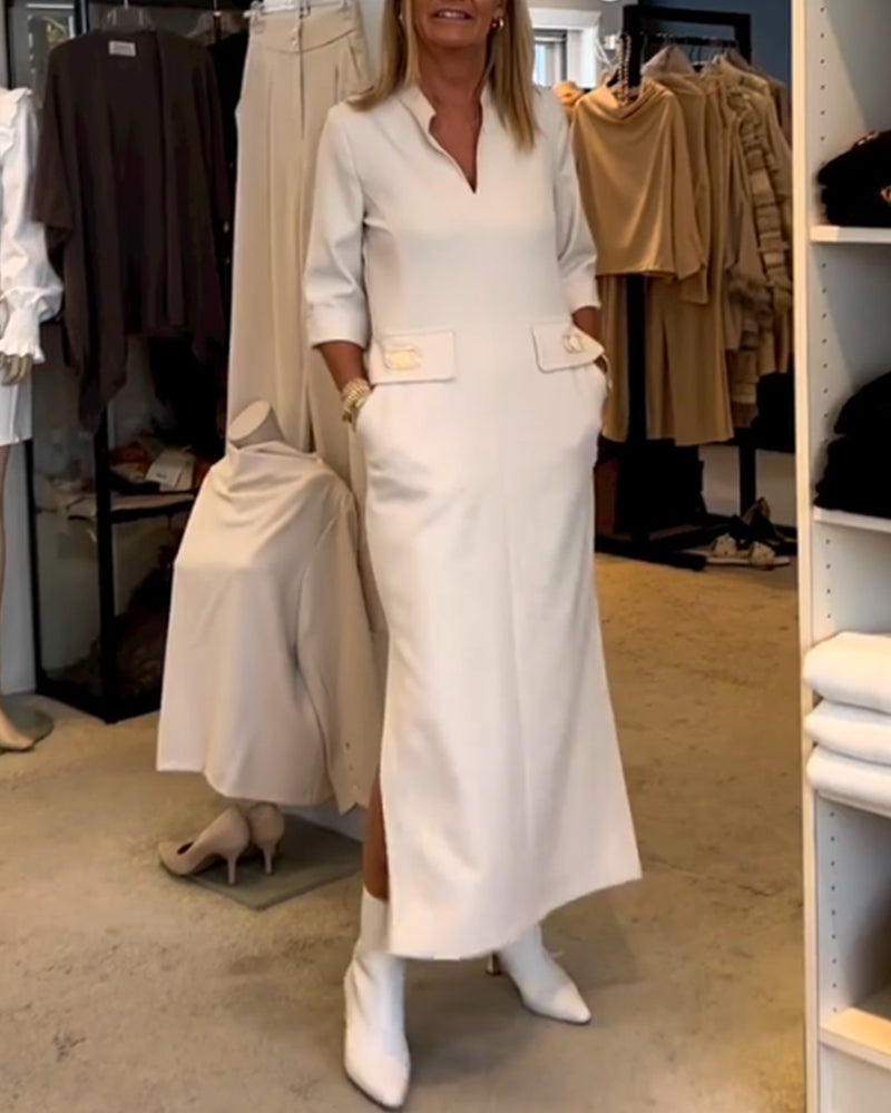 Evi - Robe fendue élégante et féminine