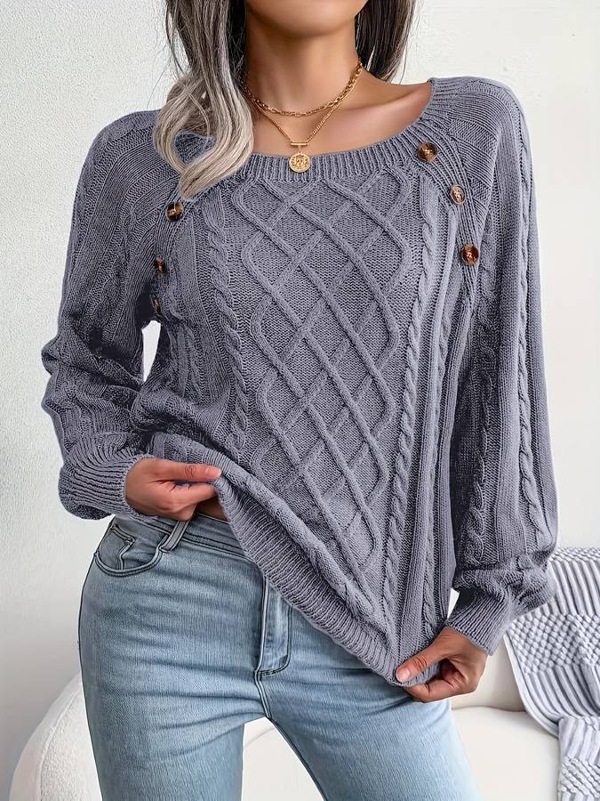 Yara - Pull en tricot avec boutons