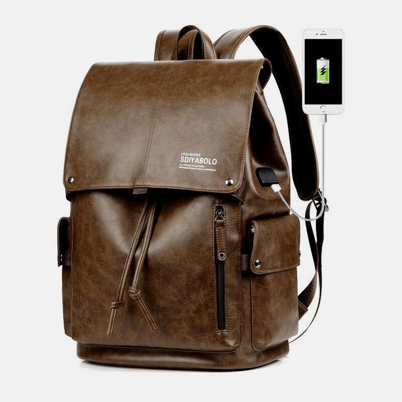 ByMax - Sac à dos pour homme avec chargement USB - convient pour un ordinateur portable de 13,3 pouces